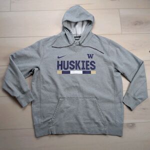 Nike Washington Huskies Player Issued‎ Hoodie Mens 2XL Gray Football 868250-063